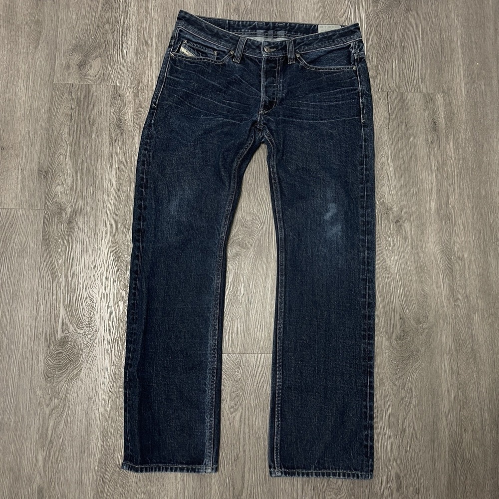 Diesel Viker Jeans Men's 33x30 Blue Rocker Western Cowboy Whisker Fade USA